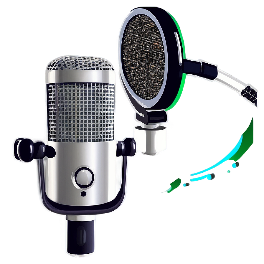 Podcast Mic With Pop Filter Png 80