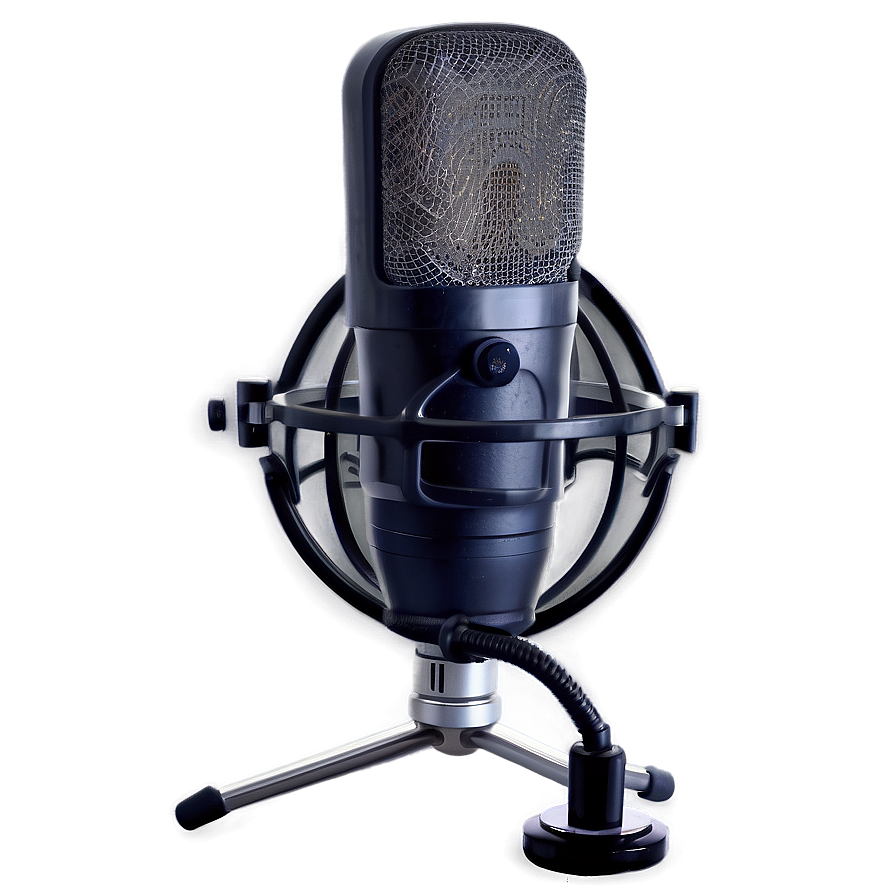 Podcast Mic With Pop Filter Png Fdr