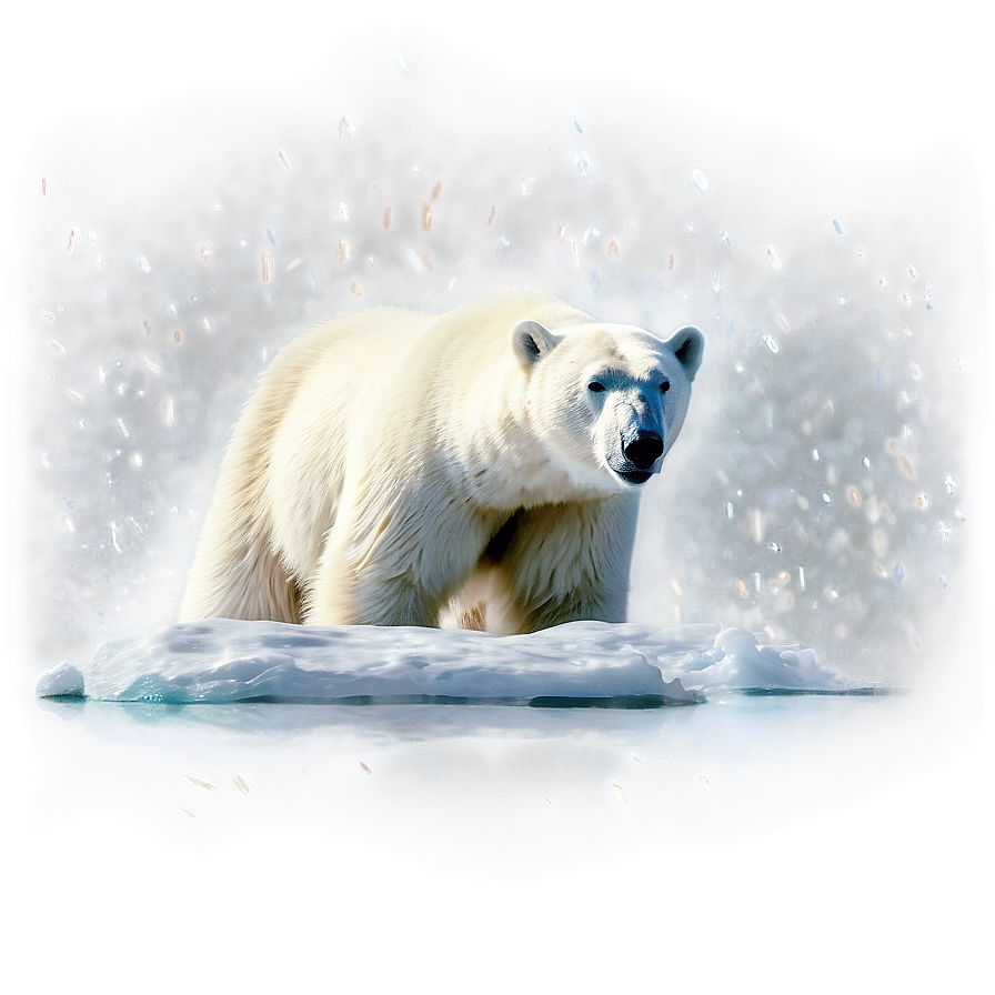 Polar Bear In Blizzard Png Kga