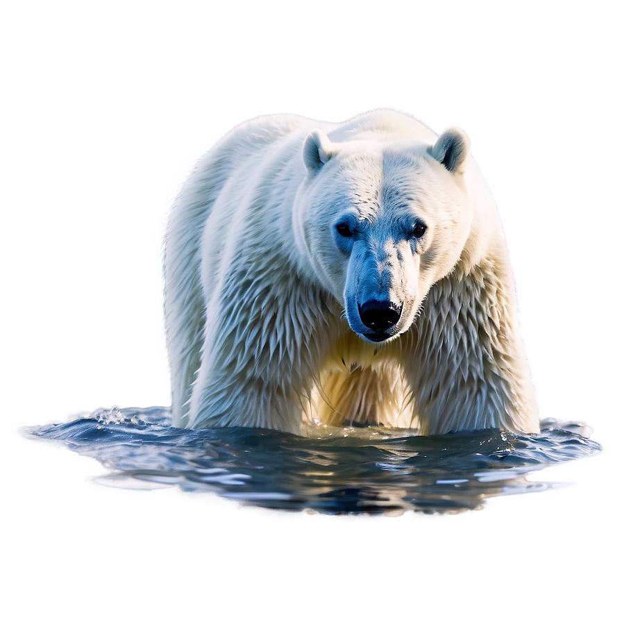 Polar Bear In Cold Water Png 05062024