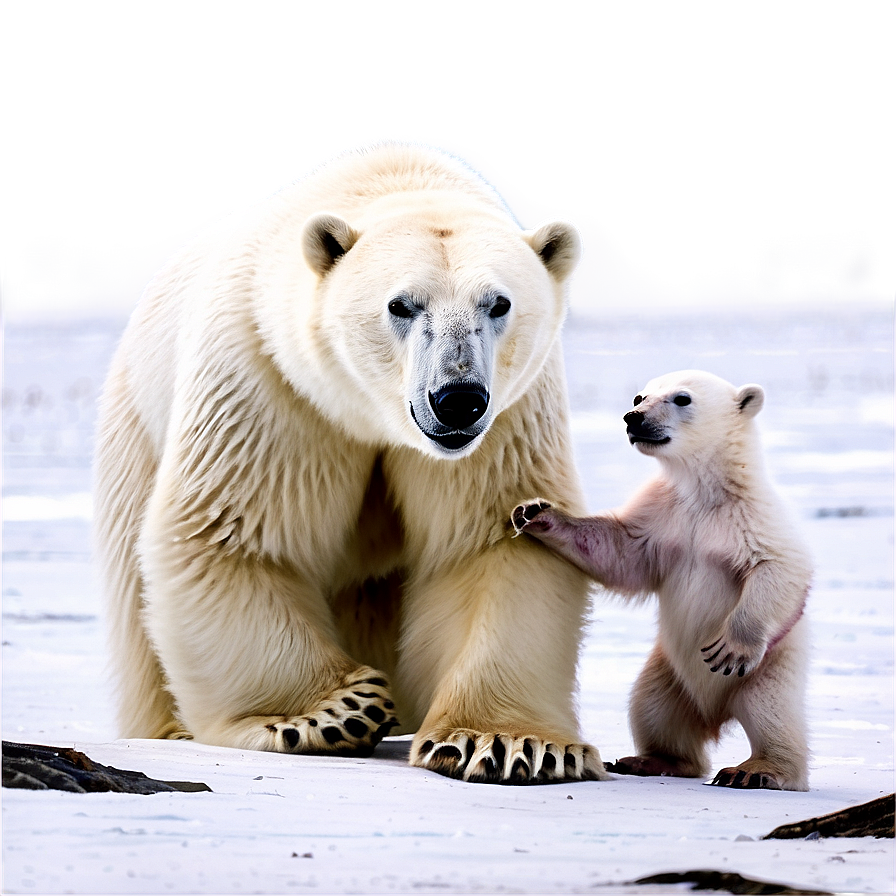 Polar Bear Mother And Cub Png Ybm13