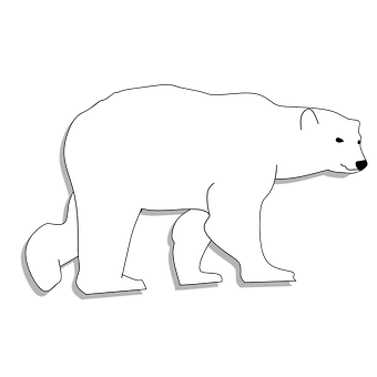 Polar Bear Silhouette Graphic