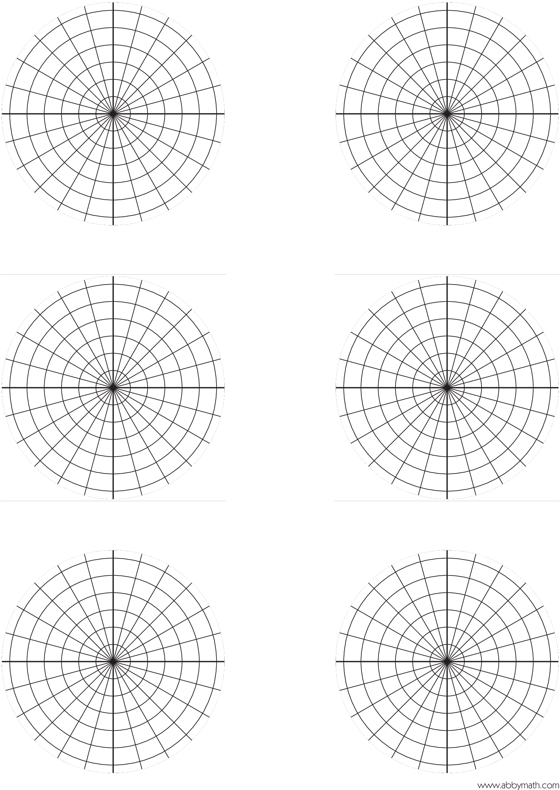 Polar Coordinate Grids Set