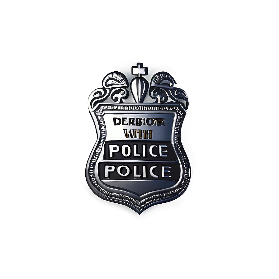 Police Badge With Crown Png 05252024