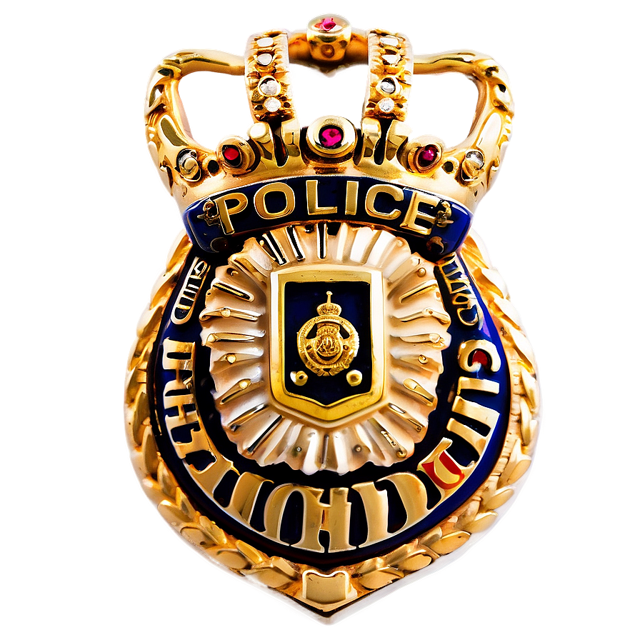 Police Badge With Crown Png 05252024