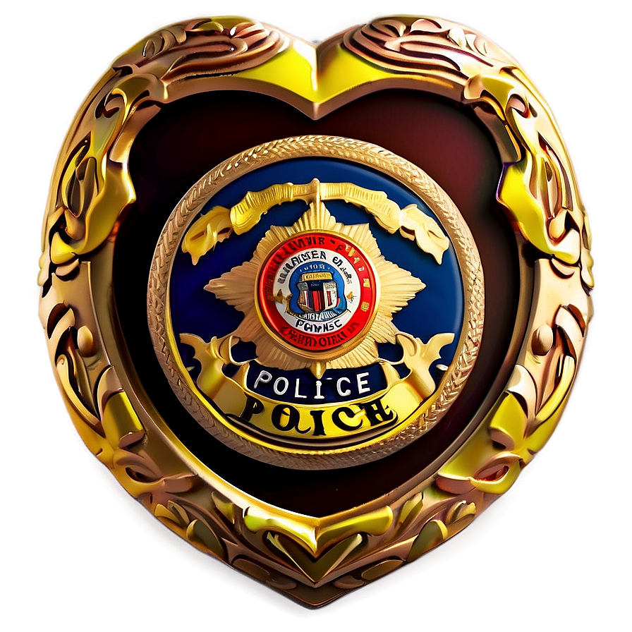 Police Badge With Heart Png 05252024