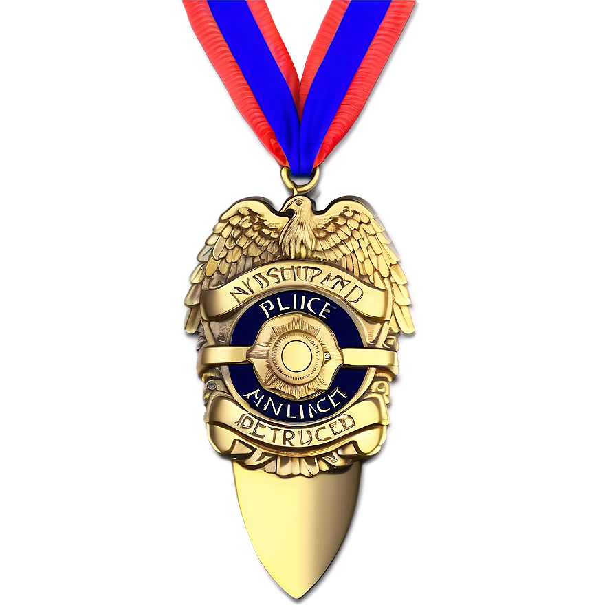 Police Badge With Ribbon Png Jfl