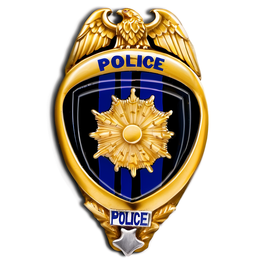 Police Badge With Stripes Png Egk