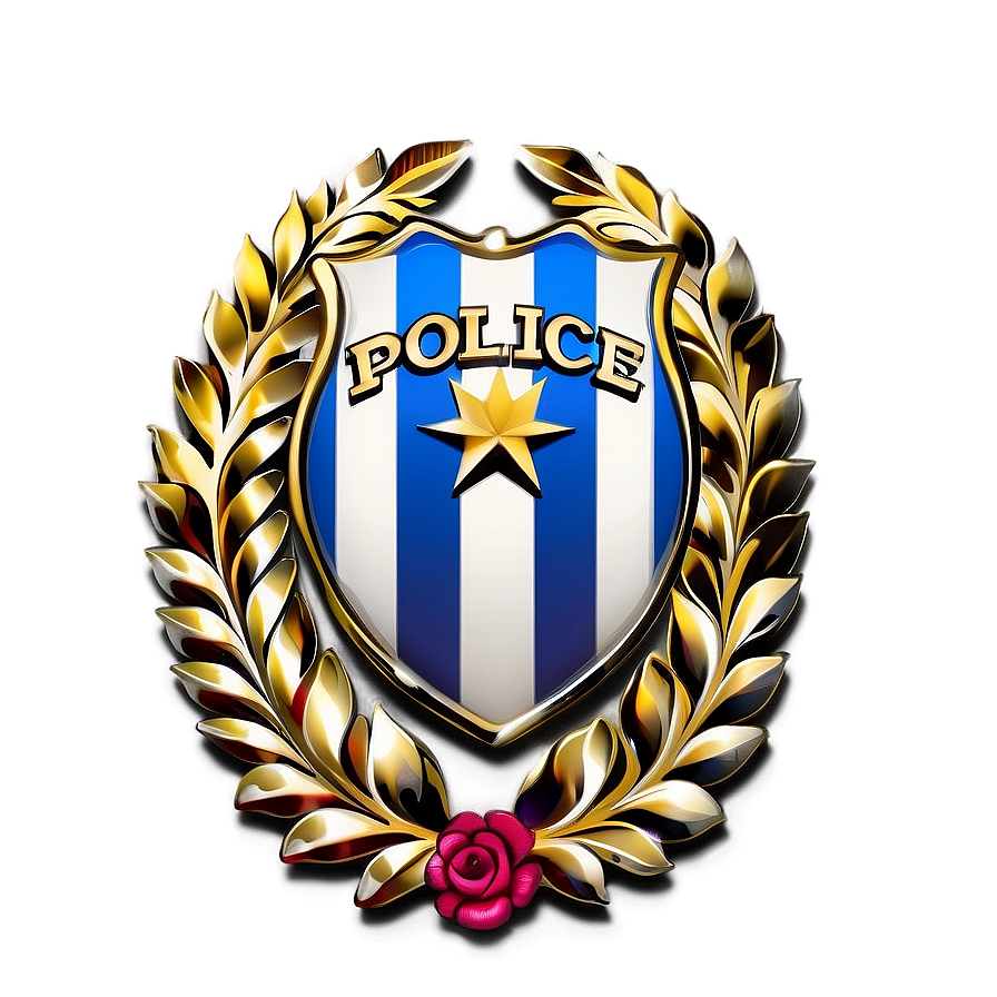 Police Badge With Wreath Png Vmt