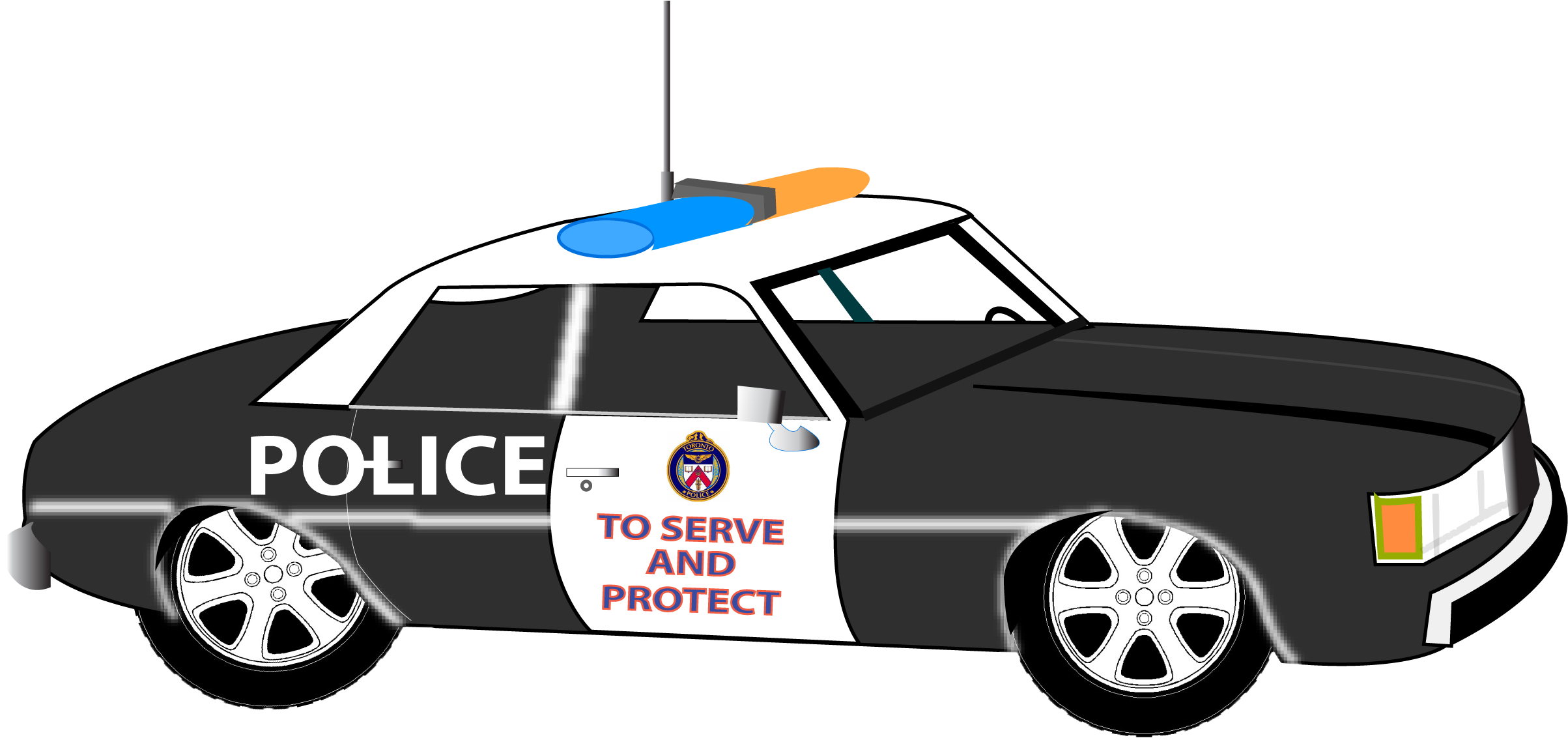 Police Car Serveand Protect Graphic