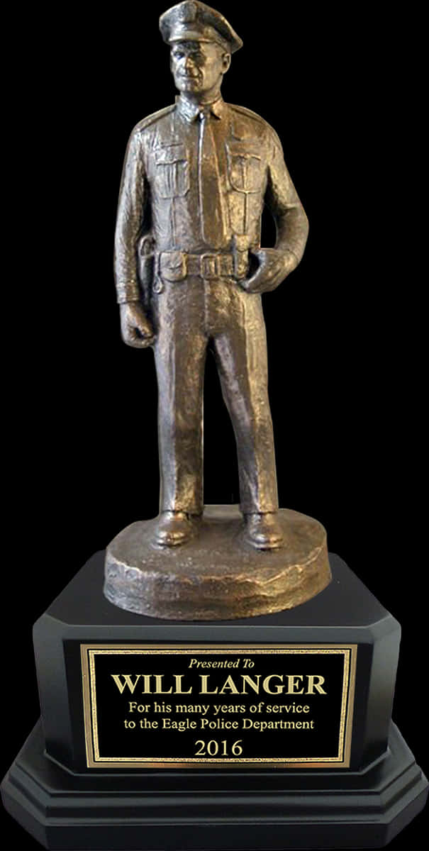 Police Officer Service Award Statue2016