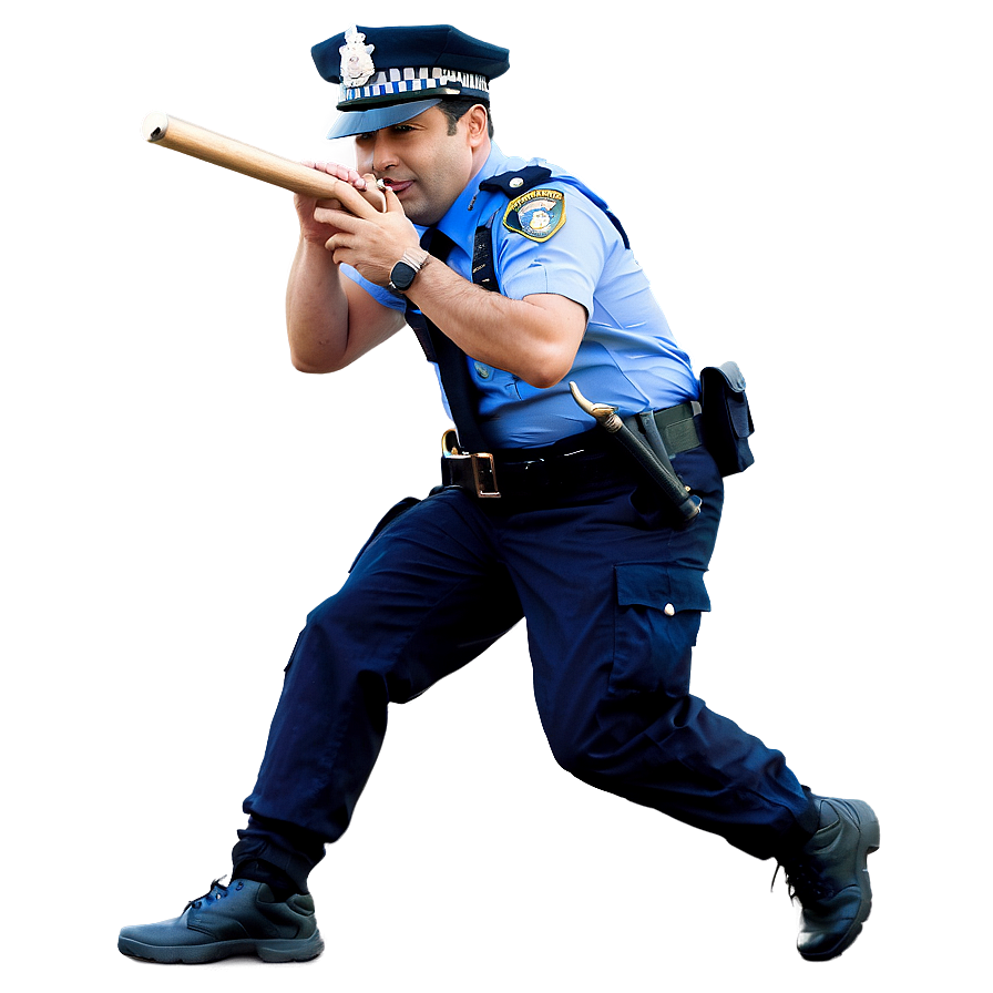 Police Officer With Baton Png Hmp