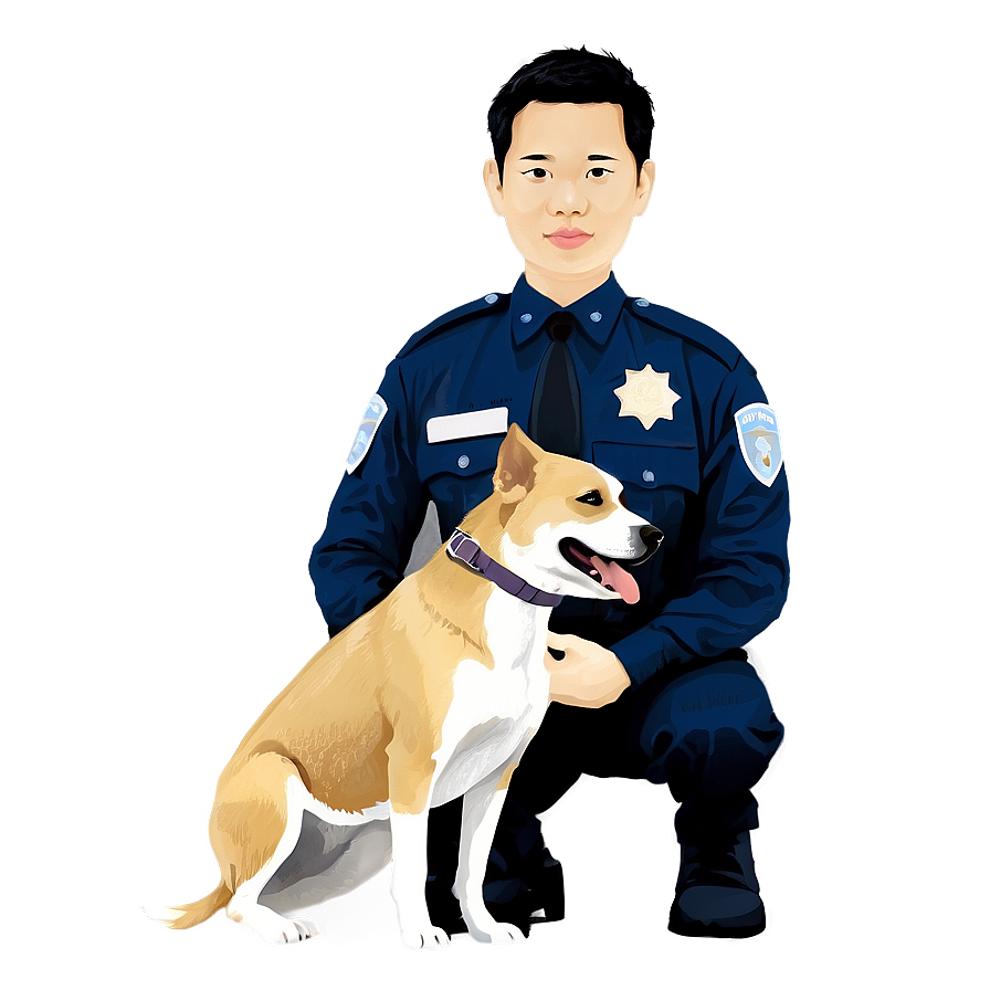 Police Officer With Dog Png 06252024