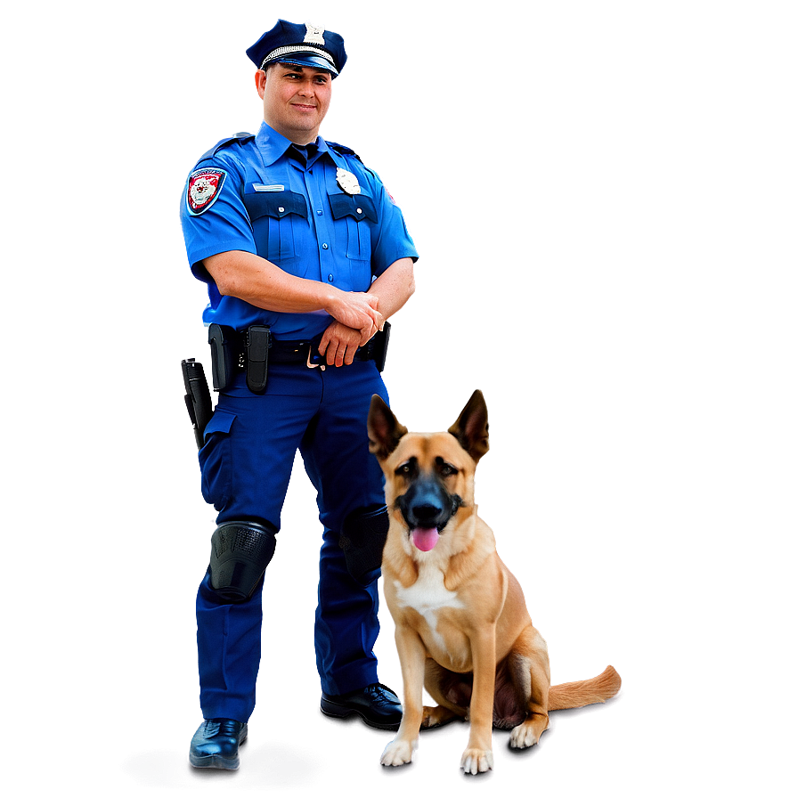 Police Officer With Dog Png Fpy3