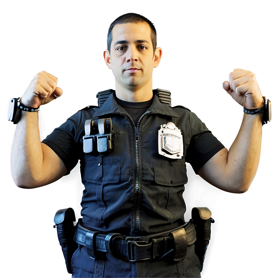 Police Officer With Handcuffs Png Vux4