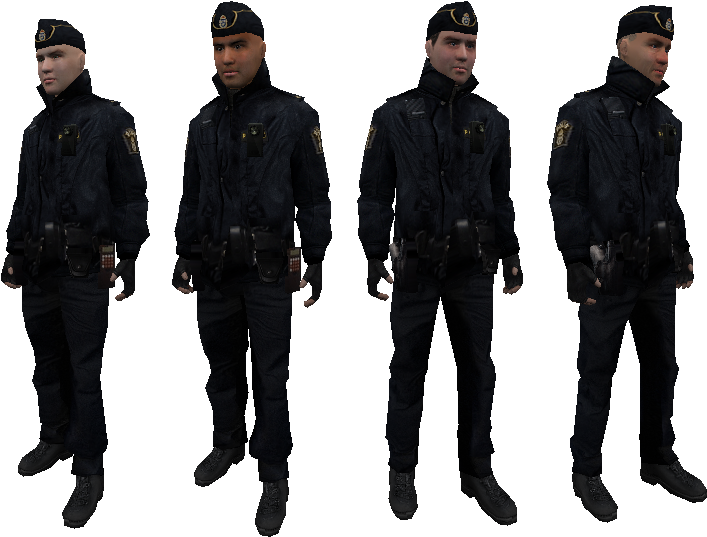 Police Officers Uniform Poses