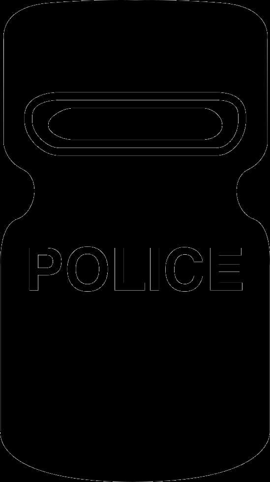 Police Riot Shield Outline