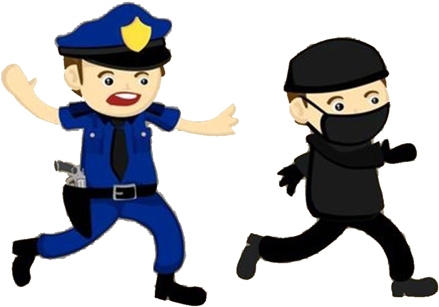 Policeand Thief Cartoon Chase