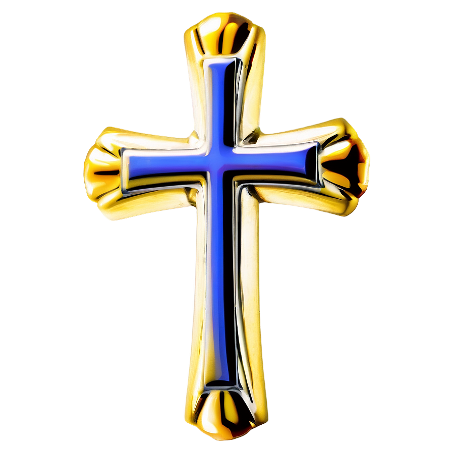 Polished Catholic Cross Arrangement Png Cni