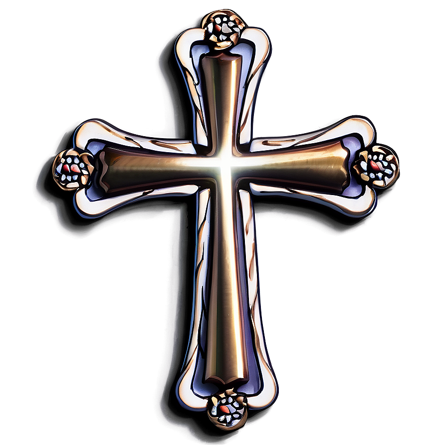 Polished Catholic Cross Arrangement Png Fwl