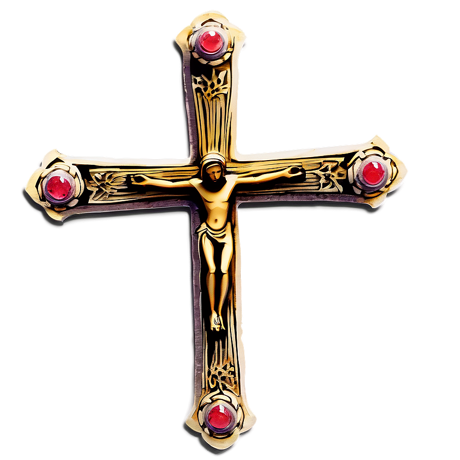 Polished Catholic Cross Arrangement Png Vmb84