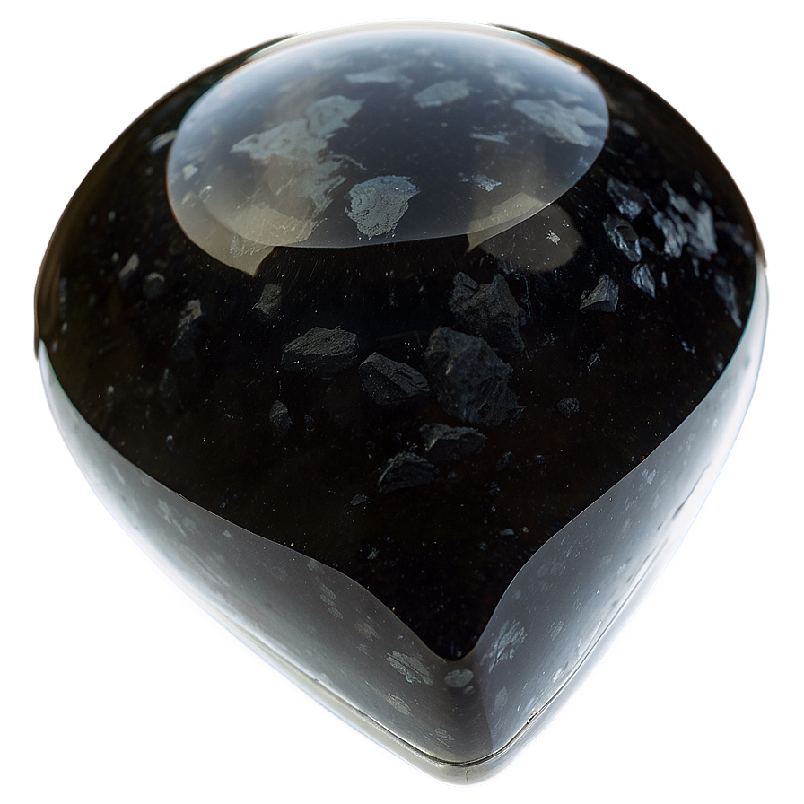 Polished Obsidian Gemstone Png Mon