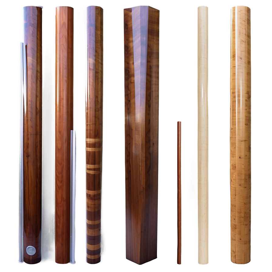 Polished Wooden Pole Png 06282024