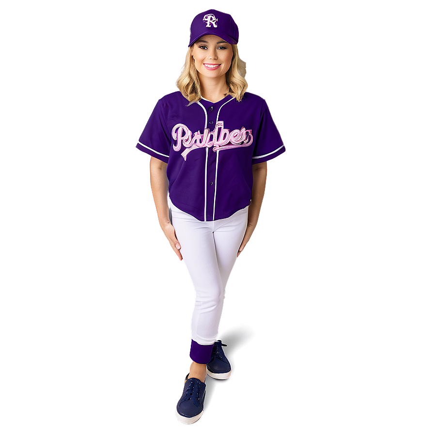 Polka Dot Baseball Wearing Jersey Png 06282024