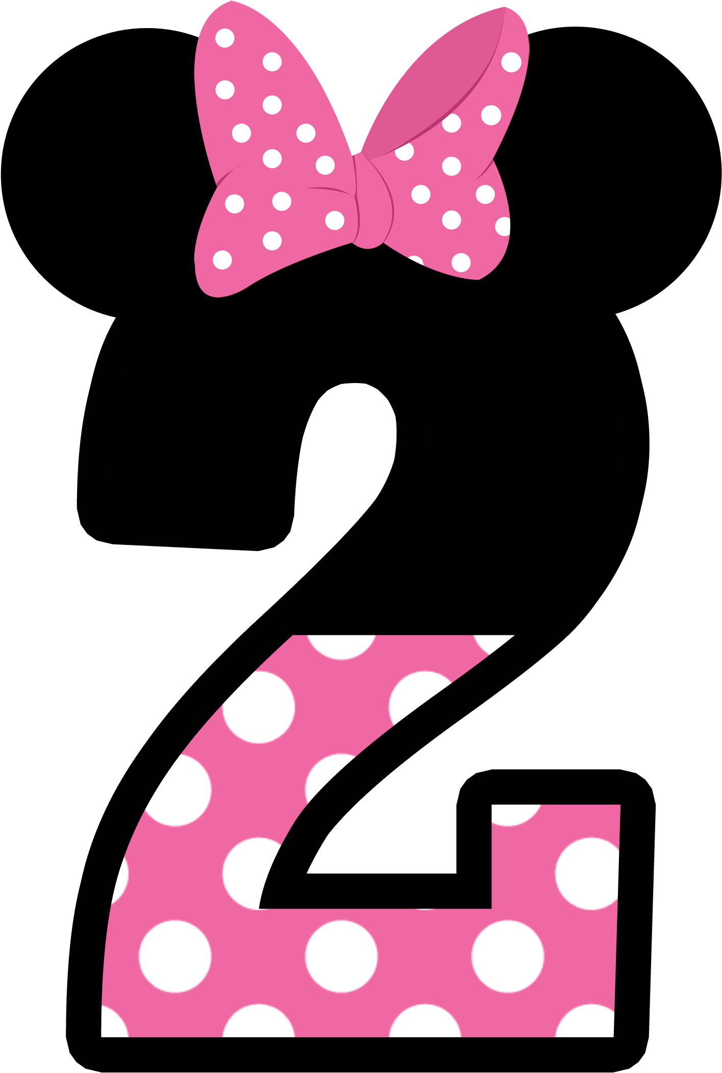 Polka Dot Bow Number2 Graphic