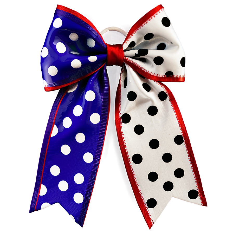 Polka Dot Cheer Bow Png 06212024