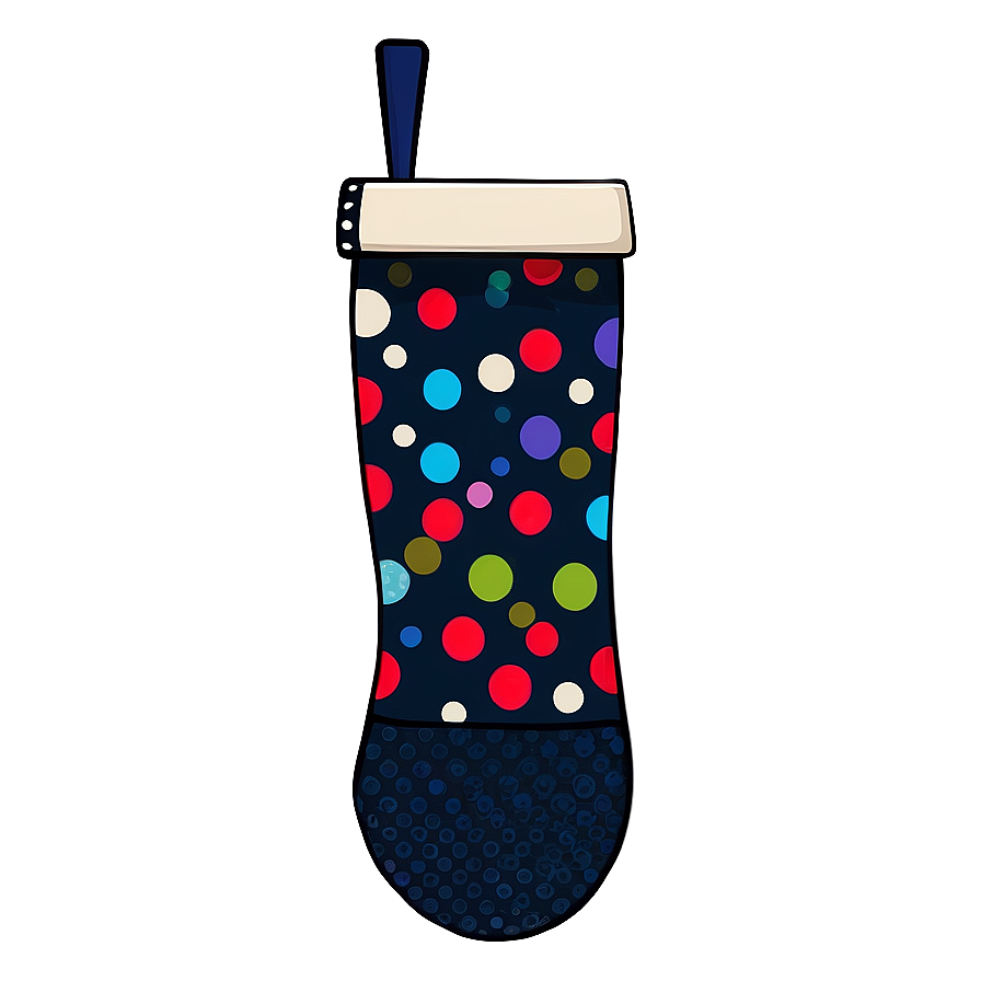 Polka Dot Christmas Stocking Png 53