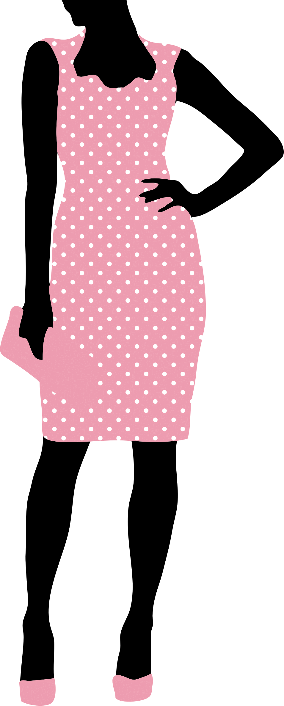 Polka Dot Dress Silhouette