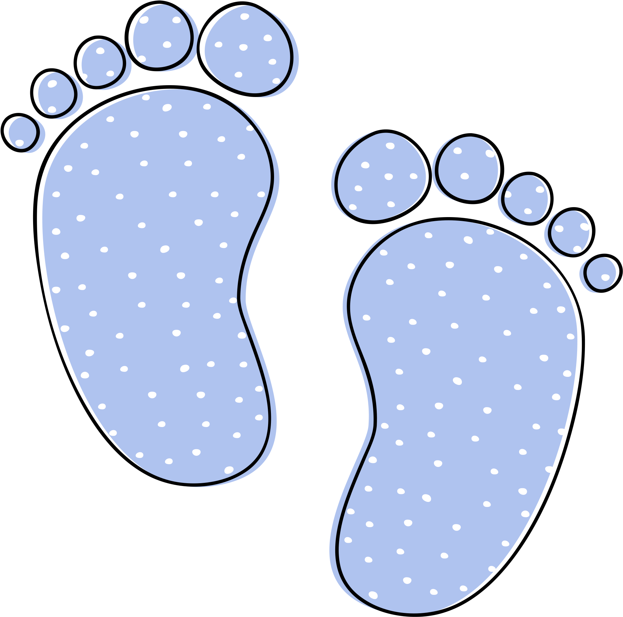 Polka Dot Feet Illustration