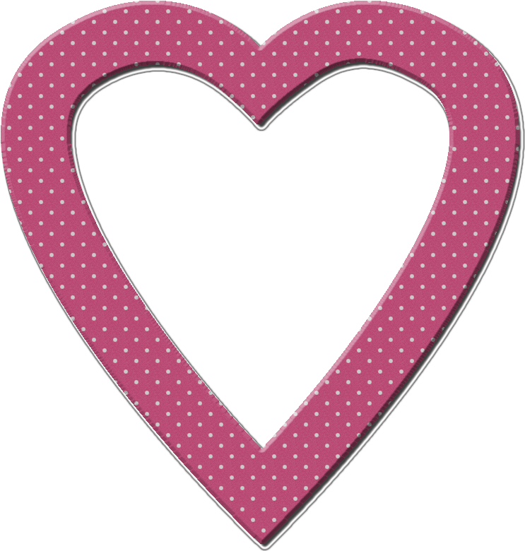 Polka Dot Heart Frame