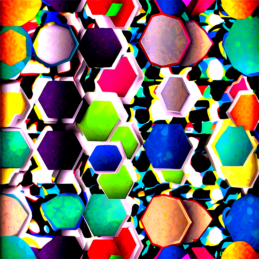 Polka Dot Hexagon Pattern Png Tda13