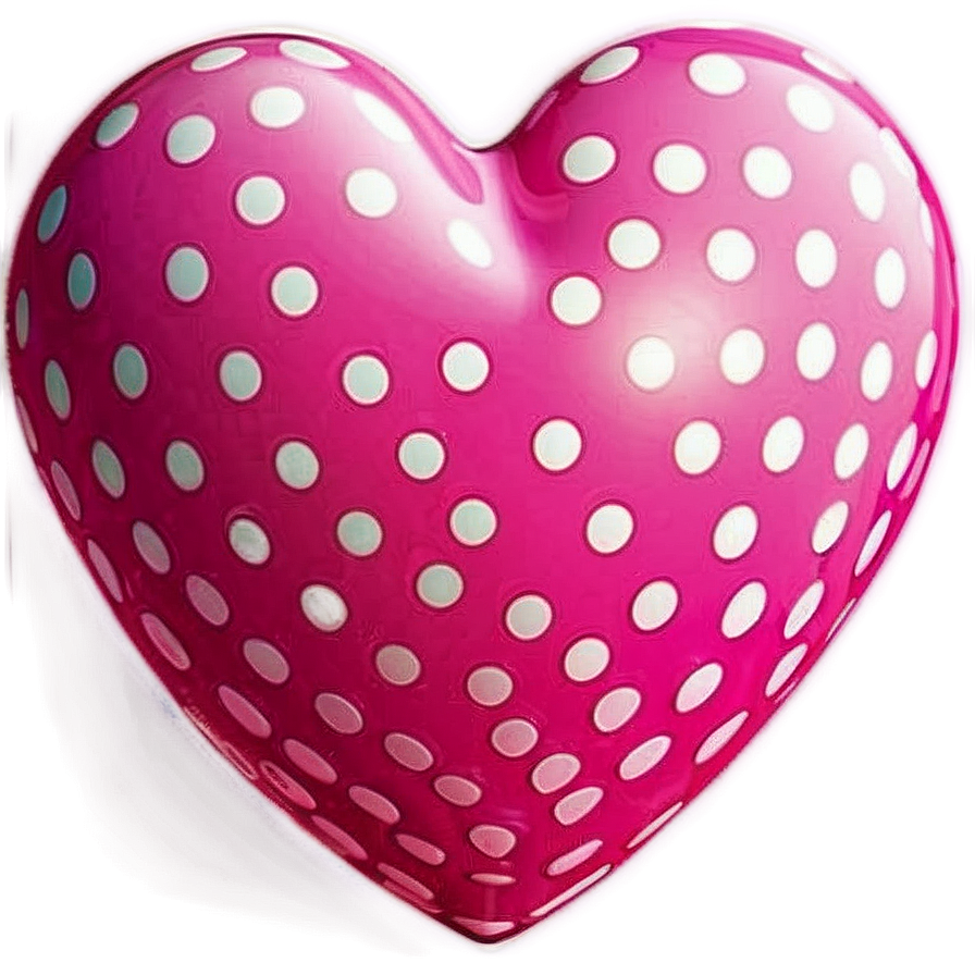 Polka Dot Pink Heart Png Yjw86