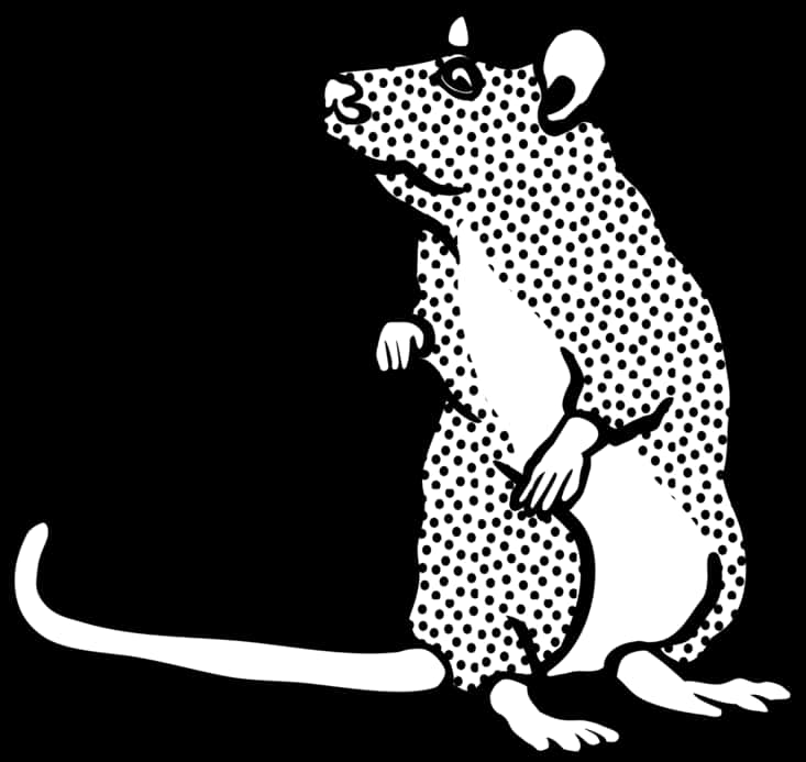 Polka Dot Rat Illustration