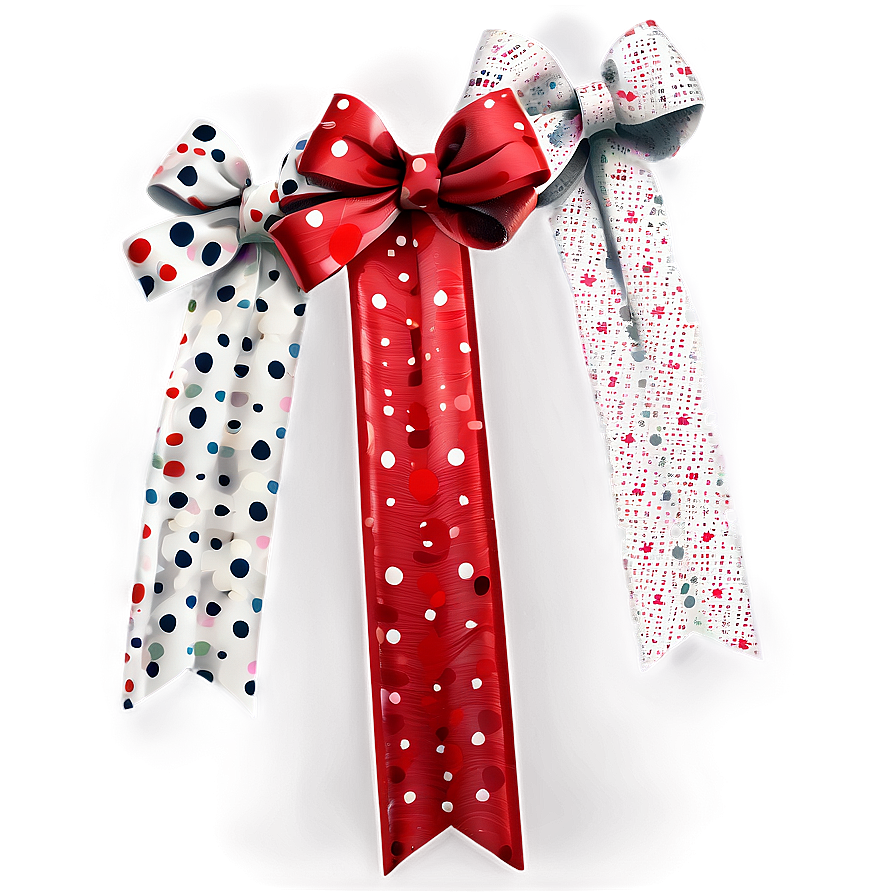 Polka Dot Red Bow Png 28