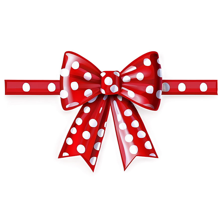 Polka Dot Red Bow Png Xcr