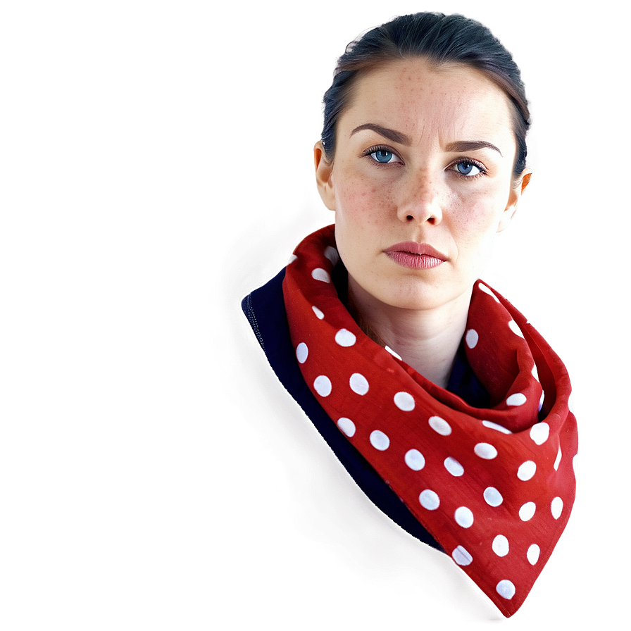 Polka Dot Red Scarf Png Wbe90