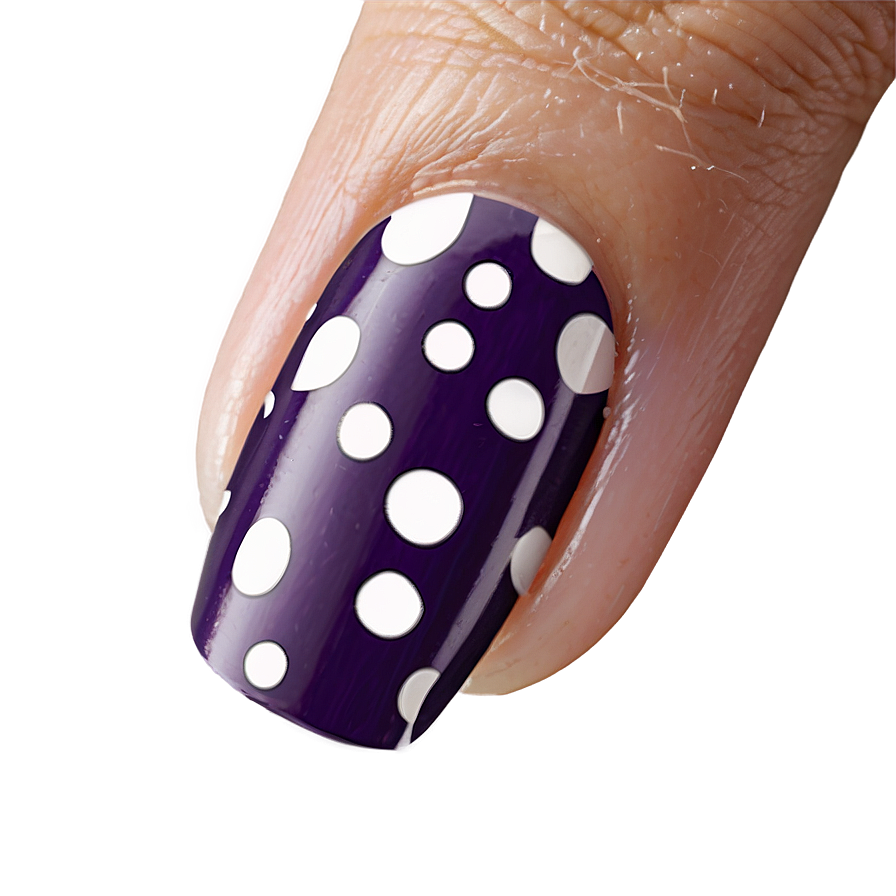 Polka Dot Single Acrylic Nail Png 36