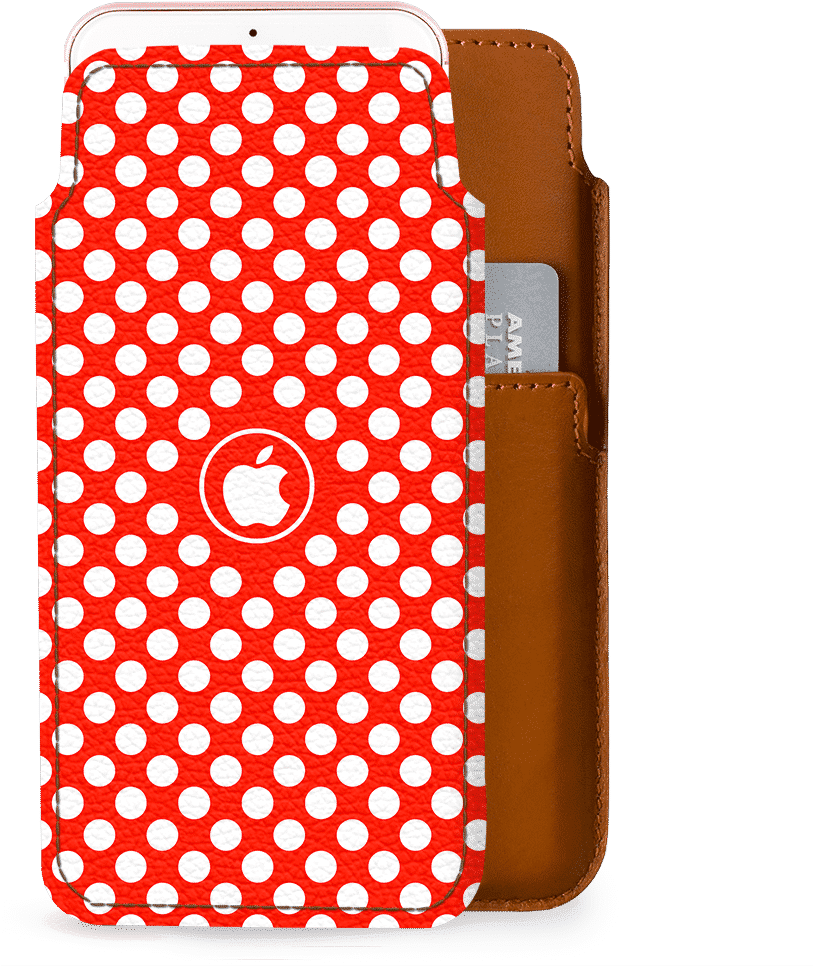 Polka Dot Smartphonein Leather Case