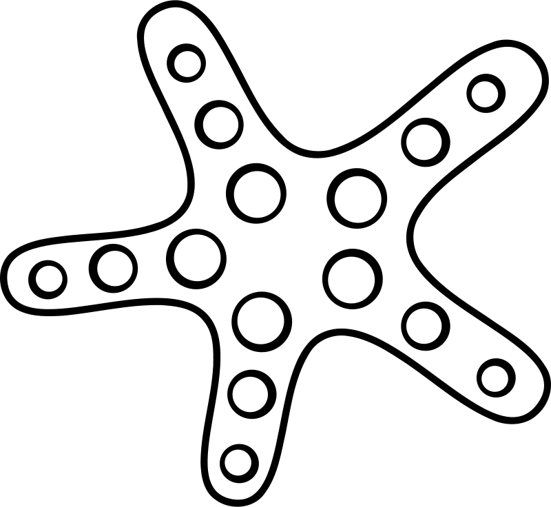 Polka Dot Starfish Clipart