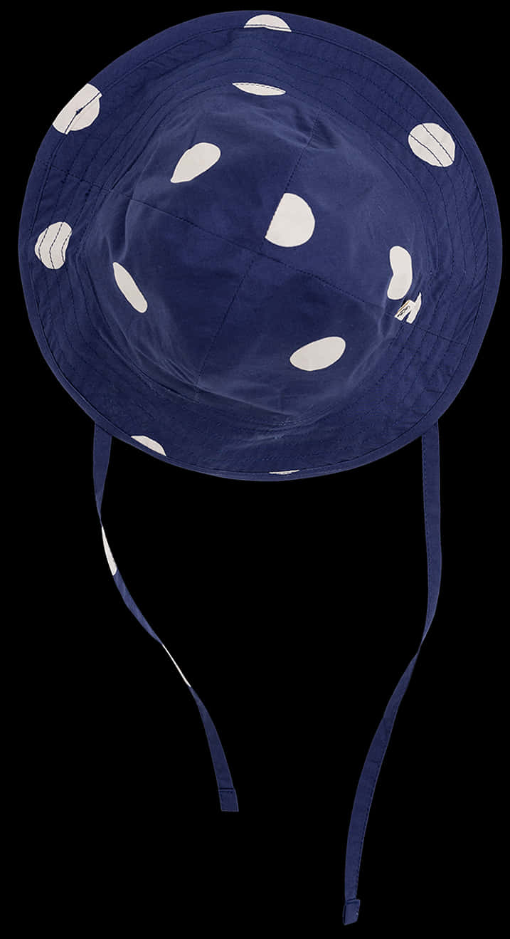 Polka Dot Sun Hatwith Chin Strap