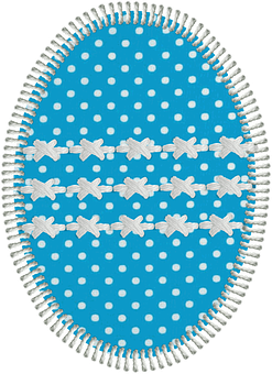 Polka Dotted Blue Easter Egg
