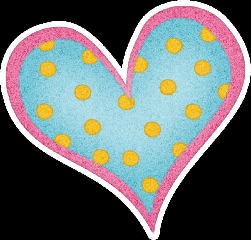 Polka Dotted Heart Sticker