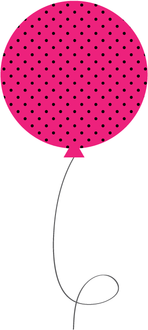 Polka Dotted Pink Balloon