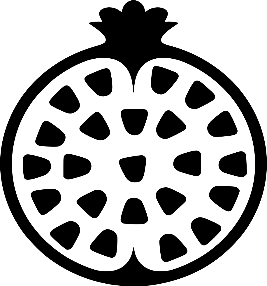 Pomegranate Cross Section Graphic