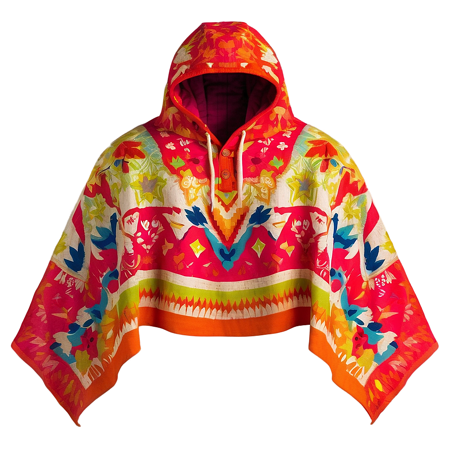 Poncho In Bold Prints Png Wvx14