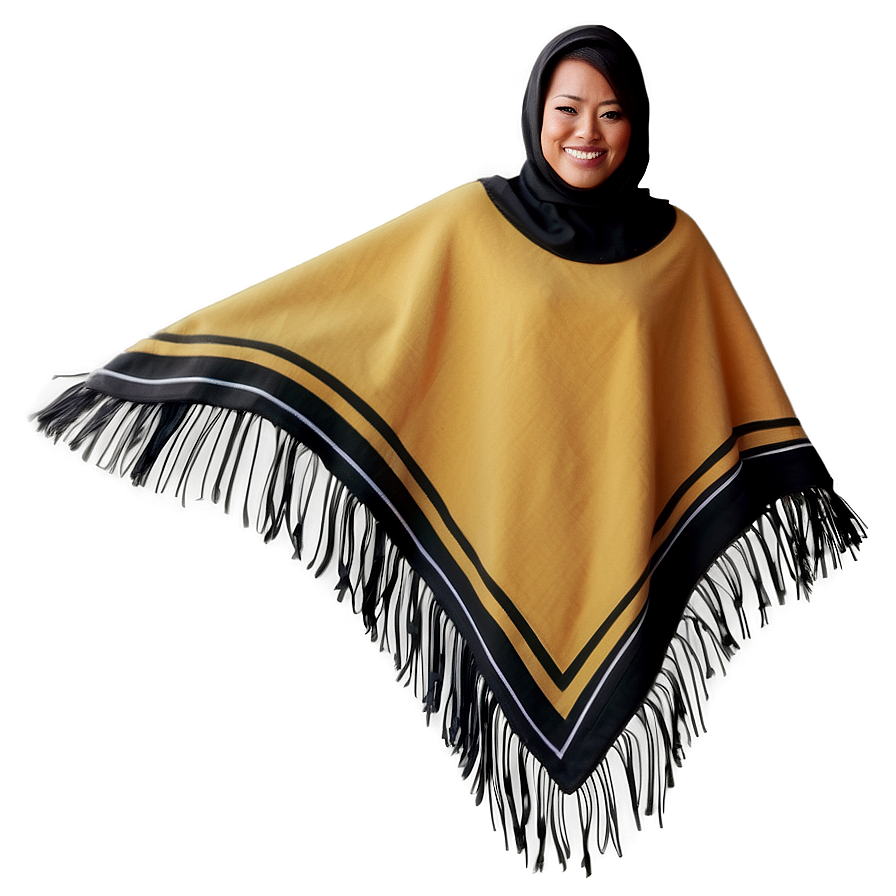 Poncho In Minimalist Design Png 06272024